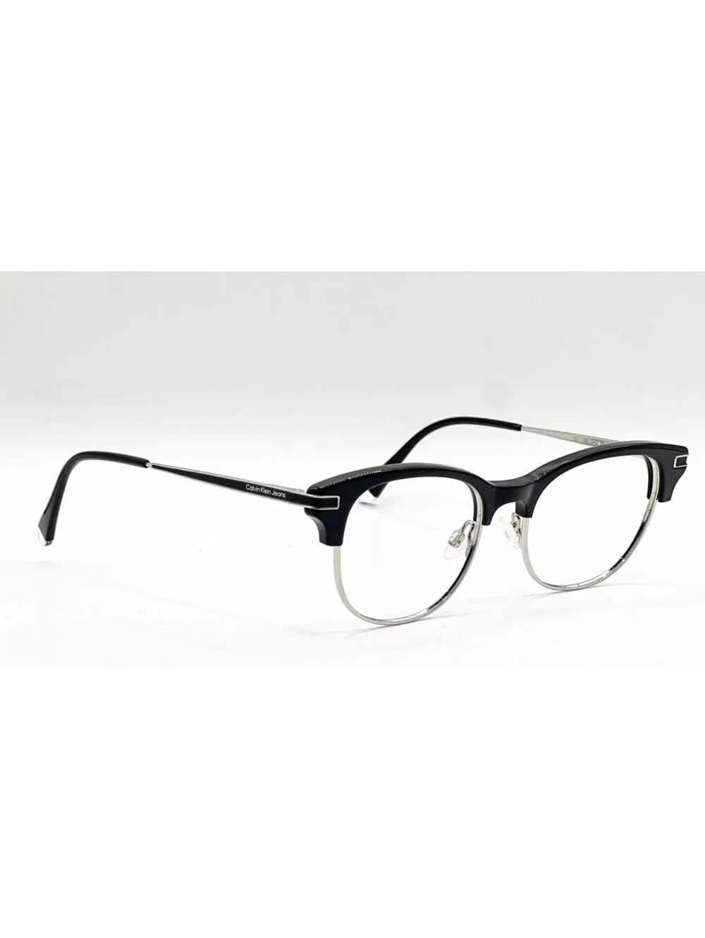Calvin Klein Jeans Ckj23208 001 Black Silver Authentic Eyeglass Frames 50-19
